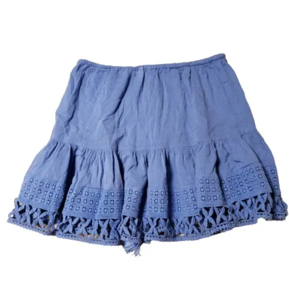 VICTORIA'S SECRET CROCHET TRIM BEACH MINI SKIRT COVER UP Size Xs - Picture 2 of 3